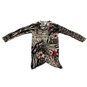 Cache Asymmetrical Cardigan. Cotton-Viscose Blend - Size XS